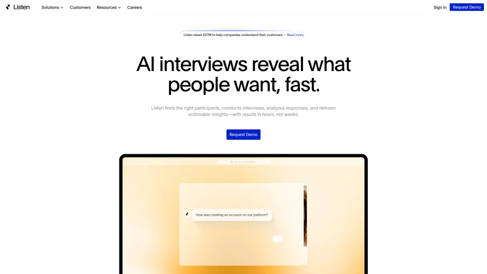 Listen Labs product preview
