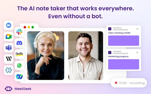 MeetGeek: AI Meeting Notes, Transcripts & Screen Recording product preview