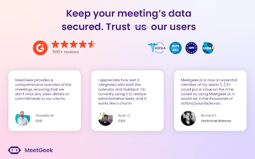 MeetGeek: AI Meeting Notes, Transcripts & Screen Recording 封面图 4
