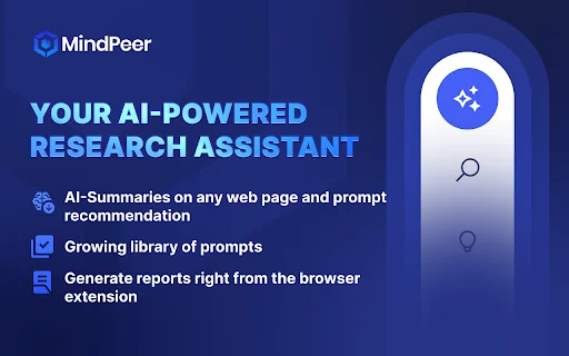 MindPeer Research Assistant product preview