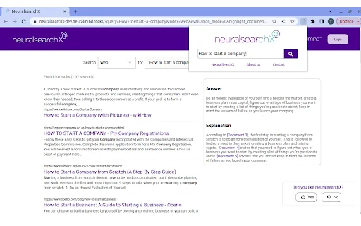 NeuralSearchX product preview
