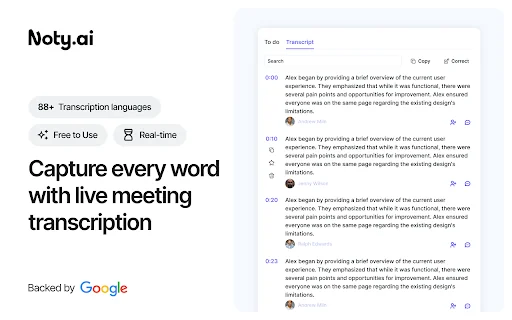 AI Note taker for Google Meet, by Noty.ai 封面图 4