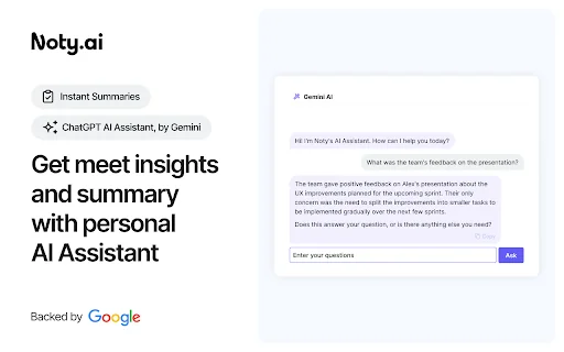 AI Note taker for Google Meet, by Noty.ai 封面图 5