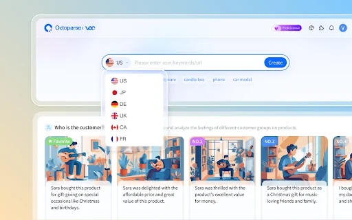 Octoparse VOC - AI Review Research & Analysis product preview