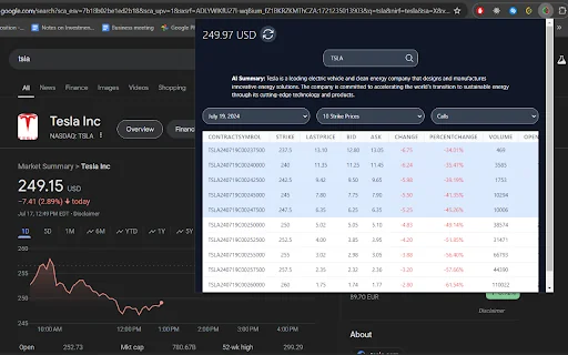 Options Chains product preview