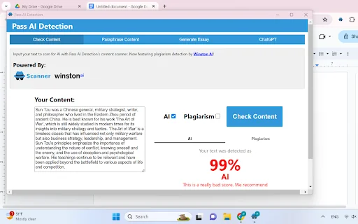 Pass AI Detection product preview