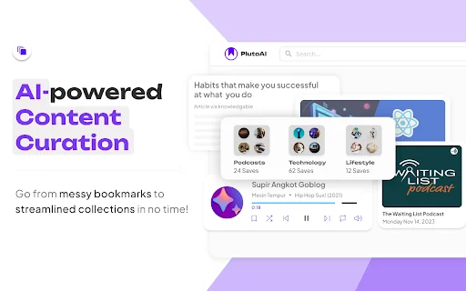 PlutoAI - AI Bookmarks and Tabs Manager 封面图 2