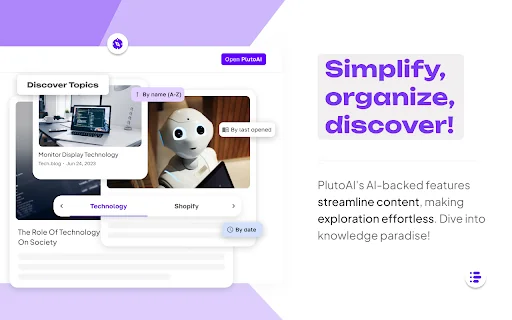 PlutoAI - AI Bookmarks and Tabs Manager 封面图 3