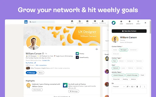 Prentus | Job Tracker, AI Networking, & Application Helper 封面图 2