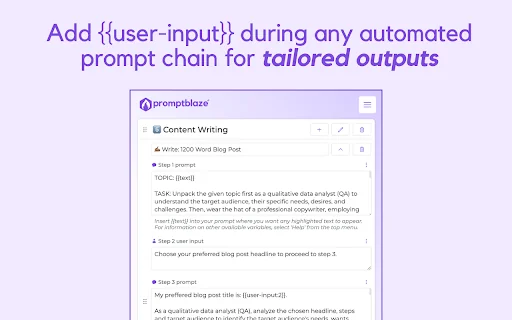 Prompt Blaze — AI Prompt Chaining Simplified 封面图 4