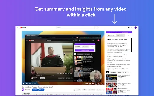 Quicksense - Ultimate YouTube Summary Tool using AI 封面图 2
