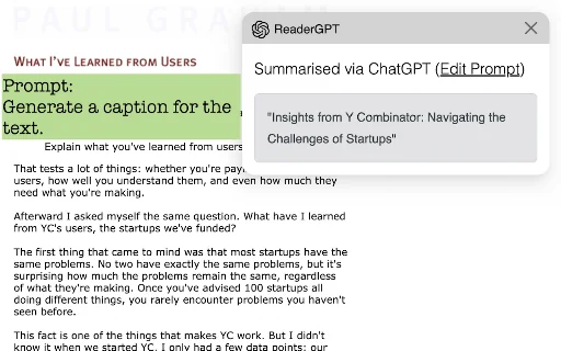 ReaderGPT: ChatGPT based Web Page Summariser 封面图 2