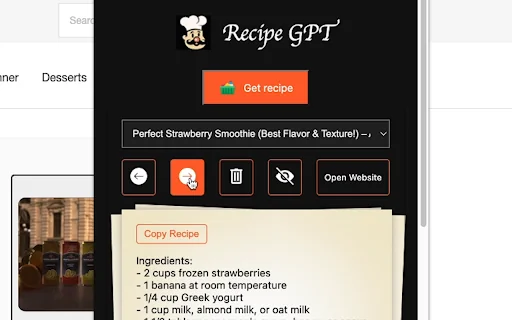 RecipeGPT product preview
