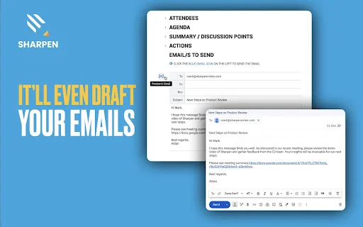 Sharpen AI: AI meeting summary for Google Meet and Microsoft Teams 封面图 3