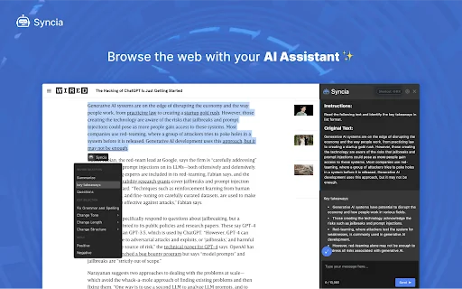 Syncia - Power of ChatGPT on any website 封面图 2
