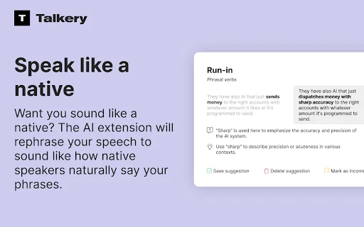 Talkery: AI Rephraser product preview
