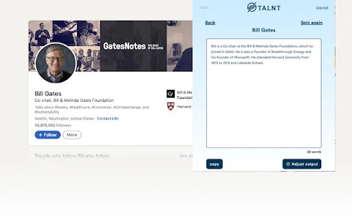 TALNT Profile AI 封面图 2