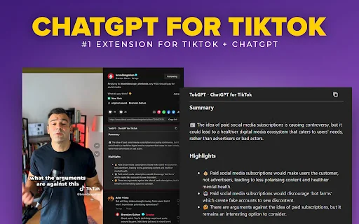 TokGPT - ChatGPT for TikTok product preview