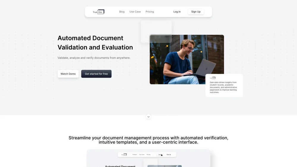 TrustDoc product preview