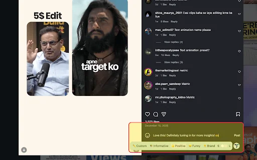 TweeFeed - AI Reply & DM Generator for X, LinkedIn, Instagram 封面图 2