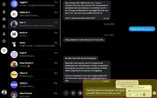 TweeFeed - AI Reply & DM Generator for X, LinkedIn, Instagram 封面图 5