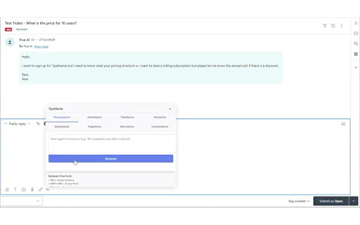 TypeGenie for Zendesk 封面图 3