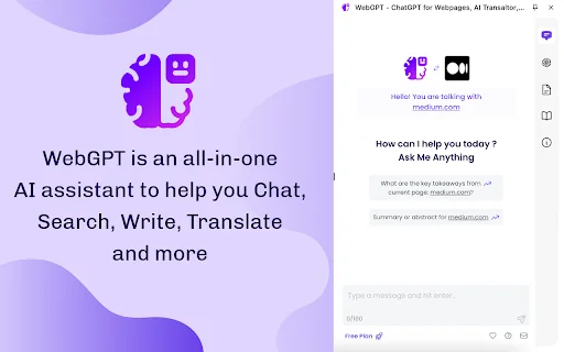 WebGPT - ChatGPT for Webpages, Free AI Copilot by ChatGPT-4 封面图 3