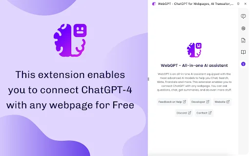 WebGPT - ChatGPT for Webpages, Free AI Copilot by ChatGPT-4 封面图 5