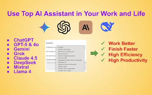 WorkGPT - Your Ultimate AI for Work (with ChatGPT, Gemini, Grok, Claude) product preview