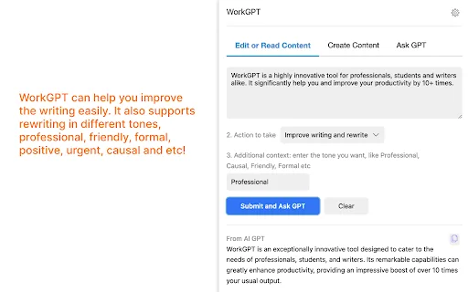 WorkGPT - Your Ultimate AI for Work (with ChatGPT, Gemini, Grok, Claude) 封面图 4