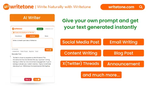 Writetone: AI Writing Assistant & Grammar Fix 封面图 3