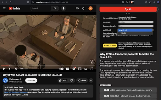 Youtube VideoSynth: summarize Youtube videos 封面图 3