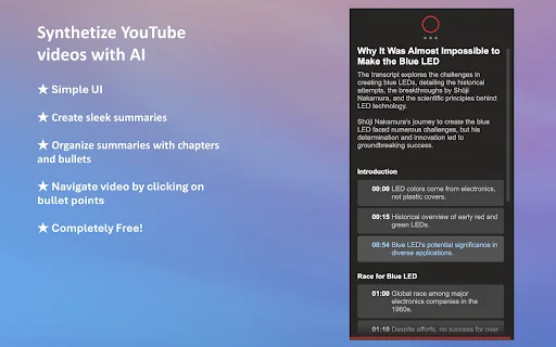 Youtube VideoSynth: summarize Youtube videos 封面图 4