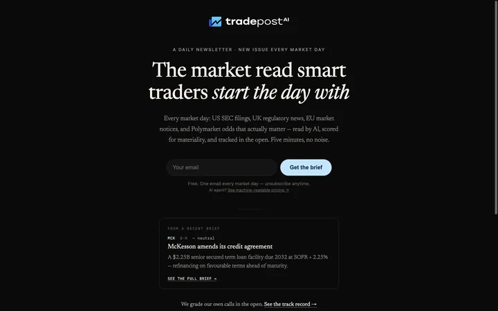 Tradepost Brief product preview
