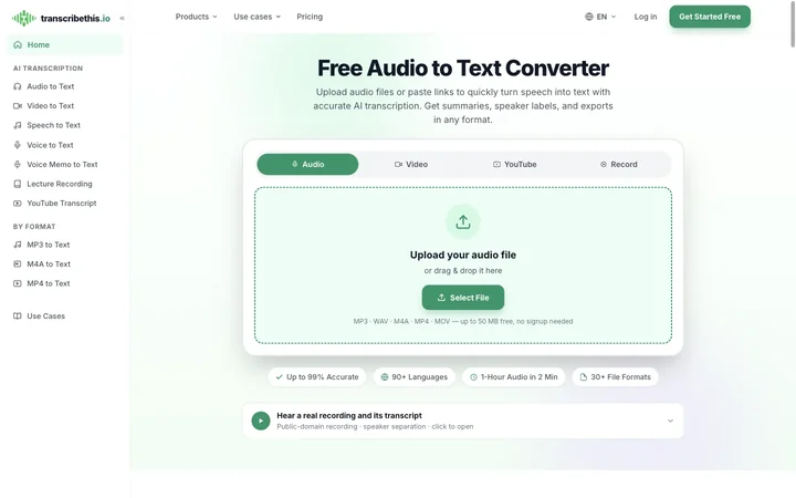 TranscribeThis product preview