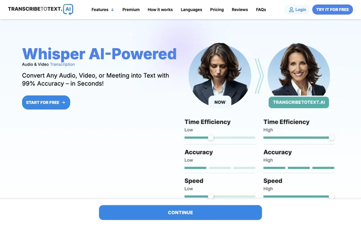 Transcribe to Text product preview