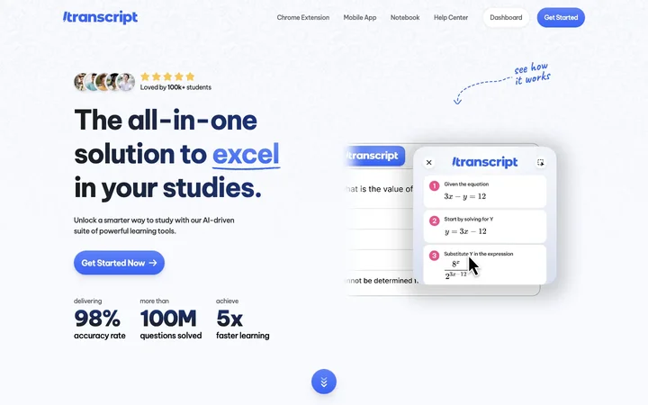 Transcript product preview