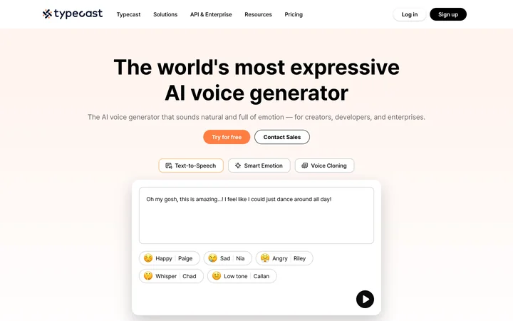 Typecast product preview