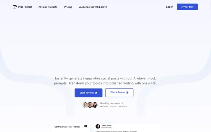 Type Prompt product preview