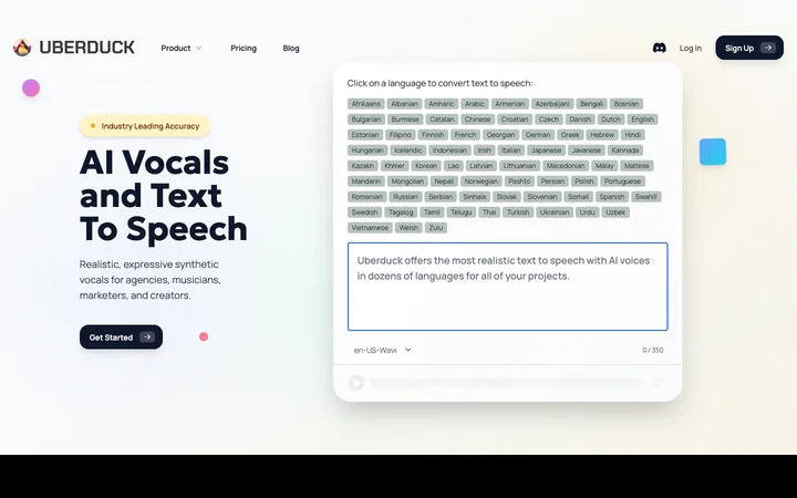 Uberduck product preview