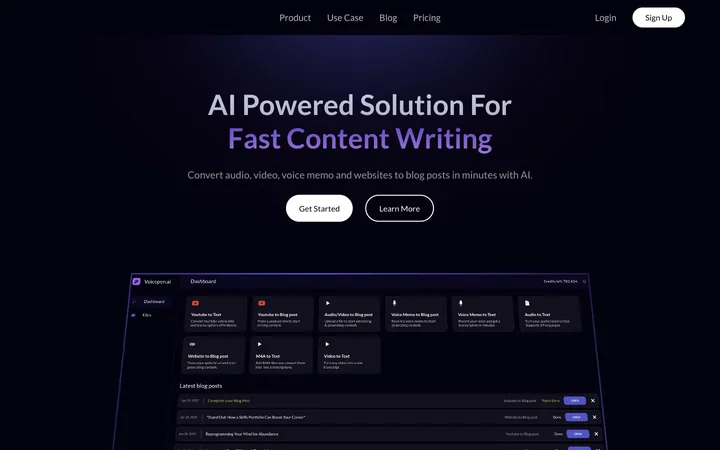 Voicepen AI の製品プレビュー