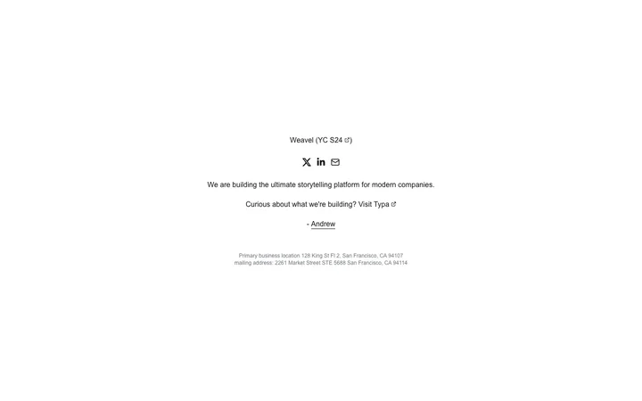 Weavel product preview