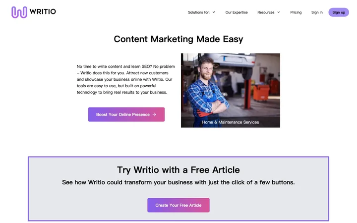 Writio product preview