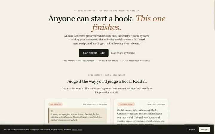AI Book Generator product preview