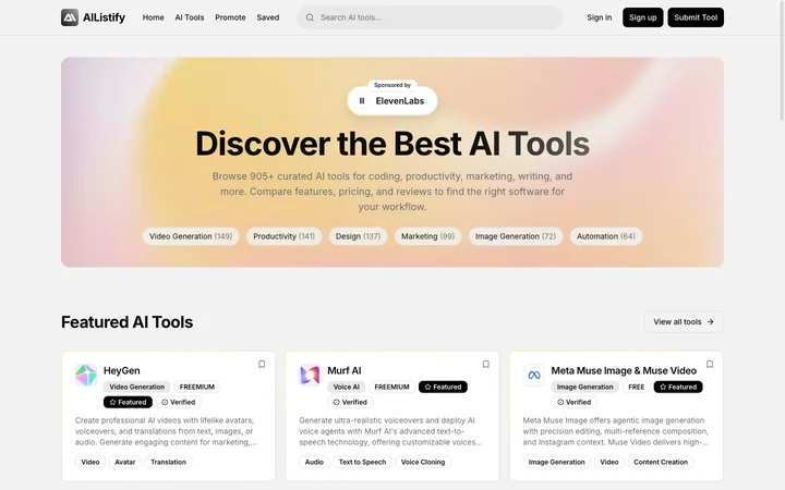 AIListify product preview