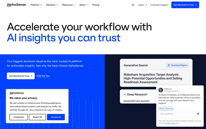 AlphaSense product preview