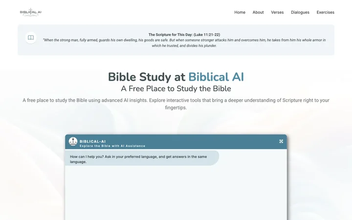 Biblical AI product preview