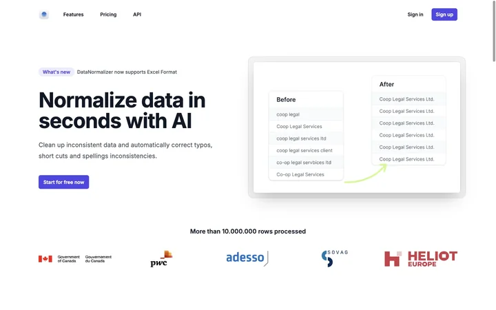 DataNormalizer product preview