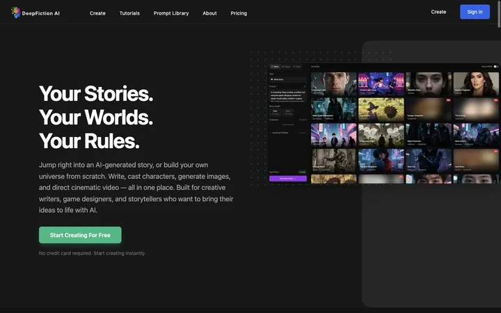 DeepFiction product preview