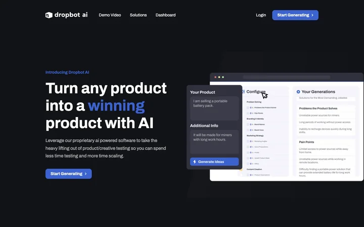 Dropbot AI product preview